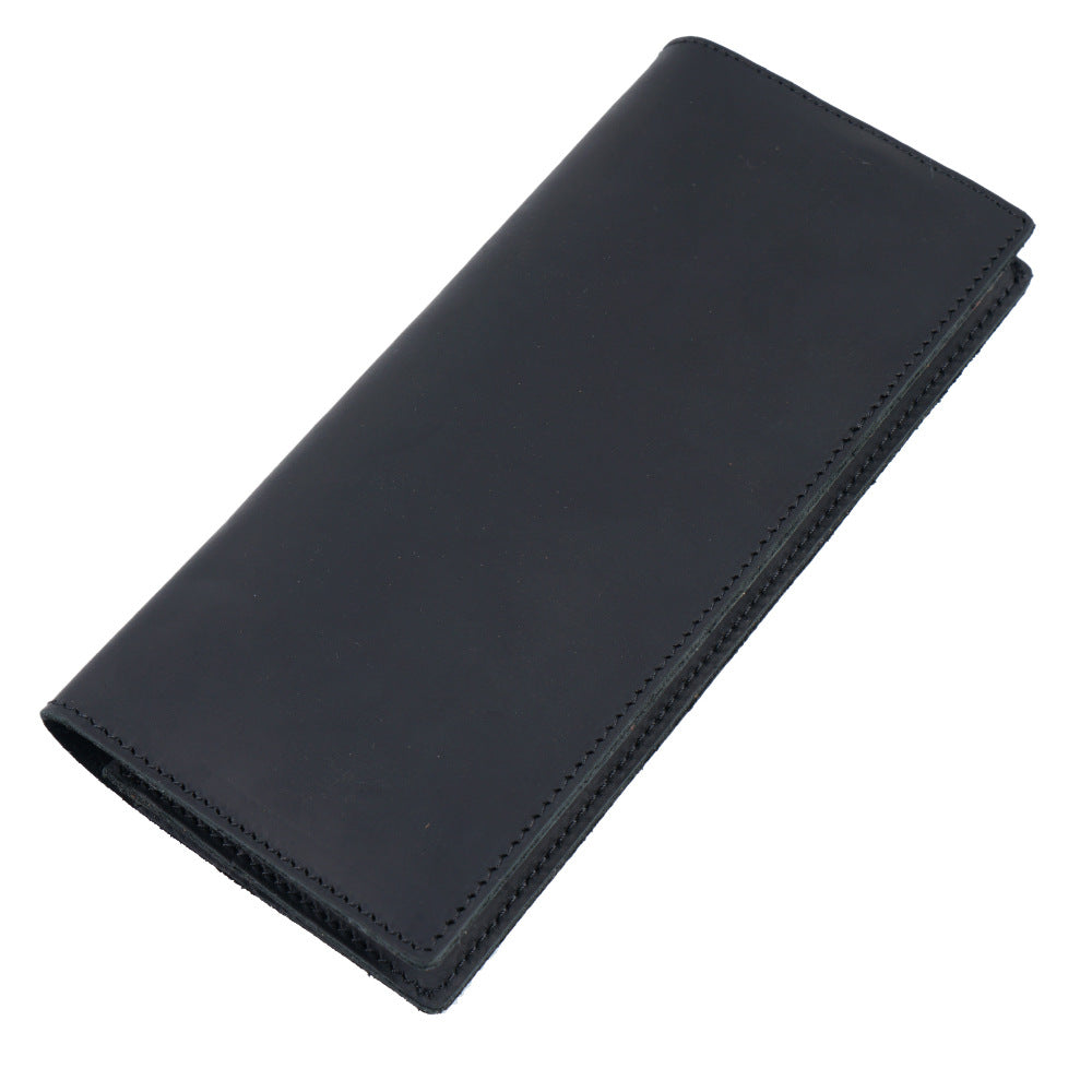 Retro Crazy Horse Leather Long Wallet Men's Genuine Leather Business Secondary image