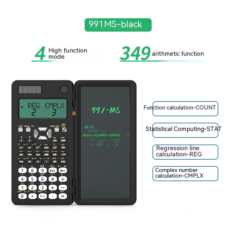 2 In 1 Foldable Scientific Calculators Handwriting Tablet Learning Function Calculator  Foldable Desk Scientific Calculators Secondary image