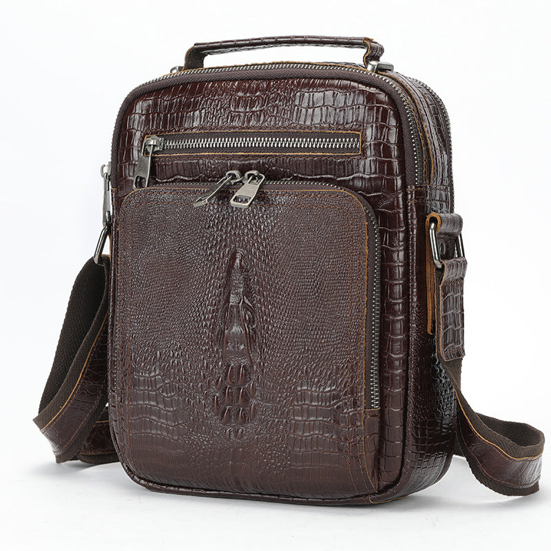 Genuine Leather Shoulder Messenger Bag Vintage Crazy Horse Secondary image