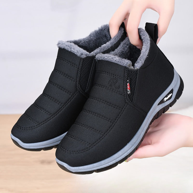 Winter Fleece-lined Thick Non-slip Wear-resistant Shoes For The Old Secondary image