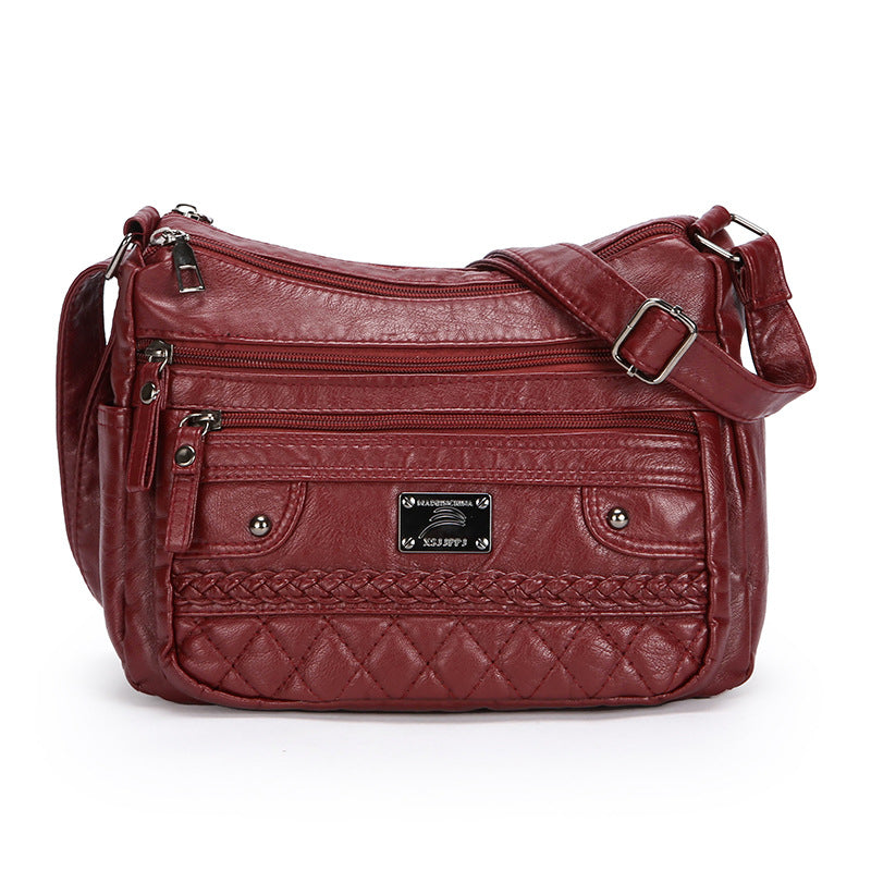 New Fashion Wash Soft Leather Shoulder Bag Secondary image